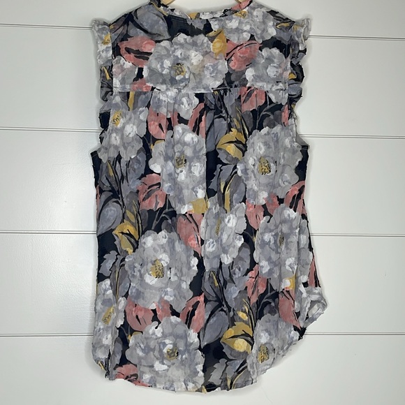 LOFT Sleeveless Ruffled Blouse: MPetite - Picture 4 of 5